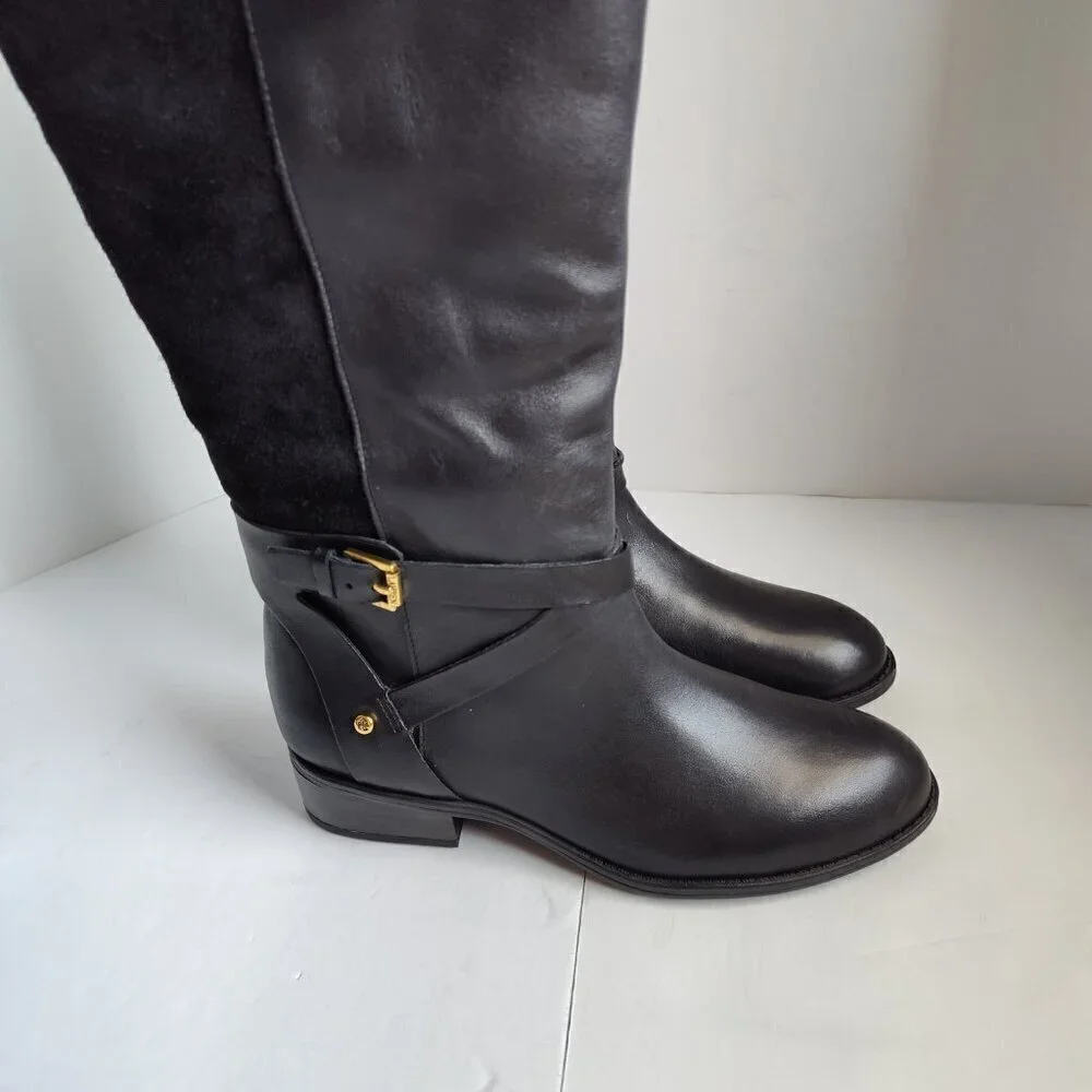 Lauren Ralph Lauren Leather/Suede Riding Boot